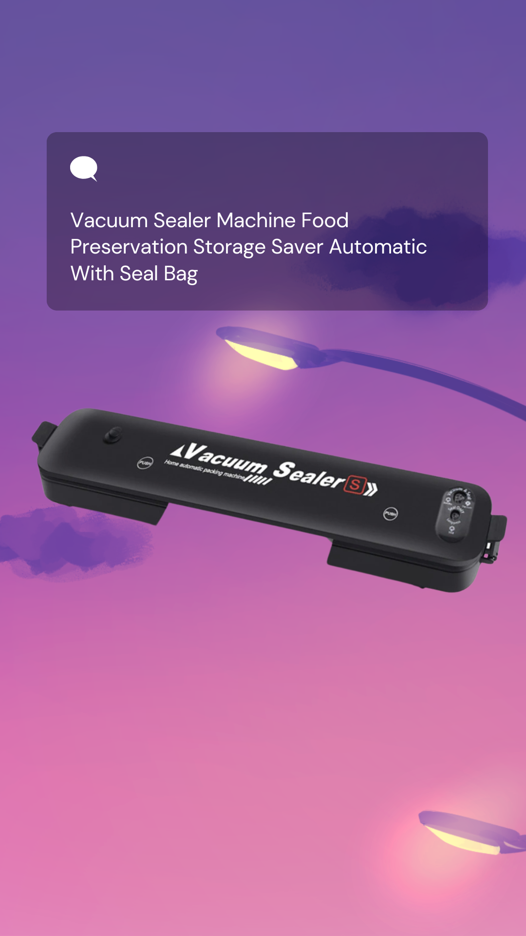 Vacuum Sealer Machine Food Preservation Storage Saver Automatic With Seal Bag